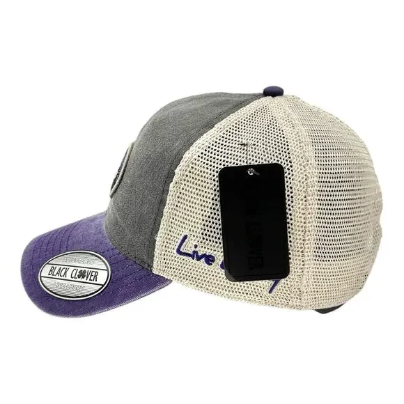 TCU Texas Christian University Horned Frogs Black Clover Trucker Hat NWT - Picture 8 of 12